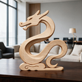 Chinese Dragon Tabletop Figurine Laser Cut SVG DXF PDF | 3D Wood Carving Desk Decor Template