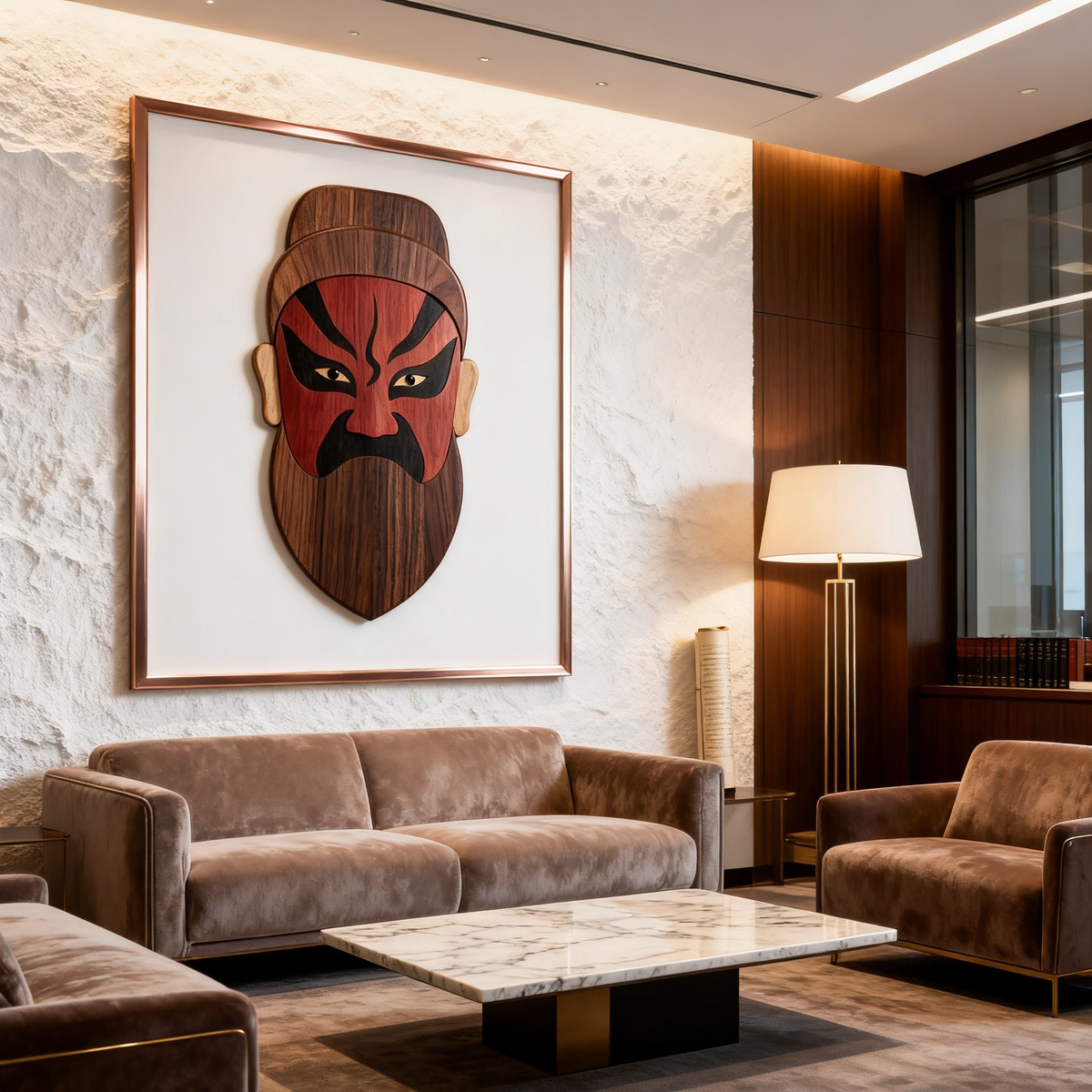 Guan Gong Mask Single‑Layer Laser Cut SVG File,Chinese Traditional Symbol Wood Engraving DXF Template For CNC