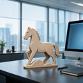 Chinese Zodiac Horse Tabletop Figurine Laser Cut SVG DXF PDF | 3D Layered Wooden Desk Decor Template