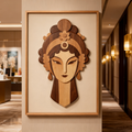 Hua Dan Peking Opera Mask SVG Laser Cut Template, Chinese Traditional Female Opera Facial Pattern DXF File for Wood CNC Engraving