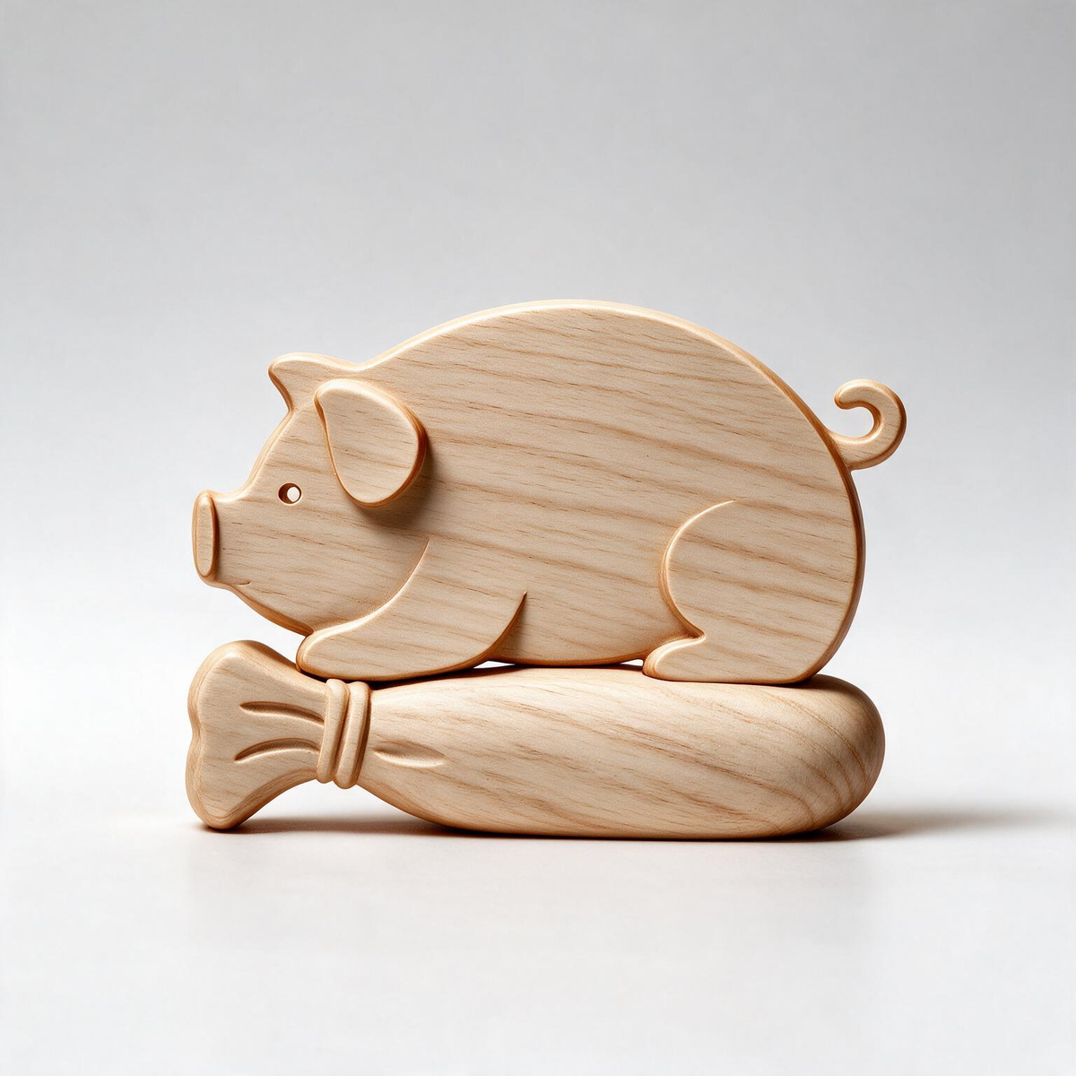 Chinese Zodiac Pig Tabletop Figurine Laser Cut SVG DXF PDF | 3D Layered Wooden Desk Decor Template
