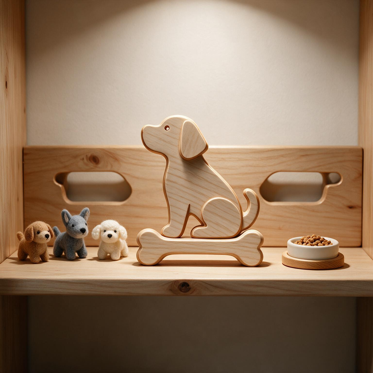 Chinese Zodiac Dog Tabletop Figurine Laser Cut SVG DXF PDF | 3D‑Layered Wooden Desk Decor Template