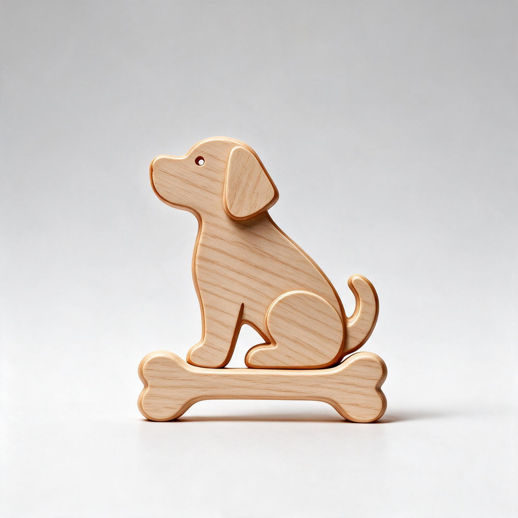 Chinese Zodiac Dog Tabletop Figurine Laser Cut SVG DXF PDF | 3D‑Layered Wooden Desk Decor Template