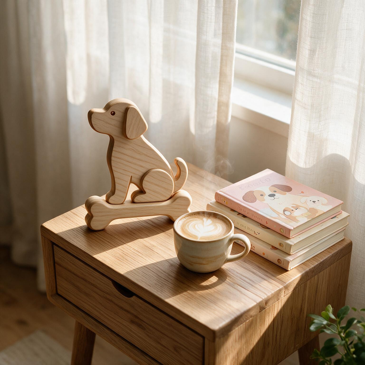 Chinese Zodiac Dog Tabletop Figurine Laser Cut SVG DXF PDF | 3D‑Layered Wooden Desk Decor Template