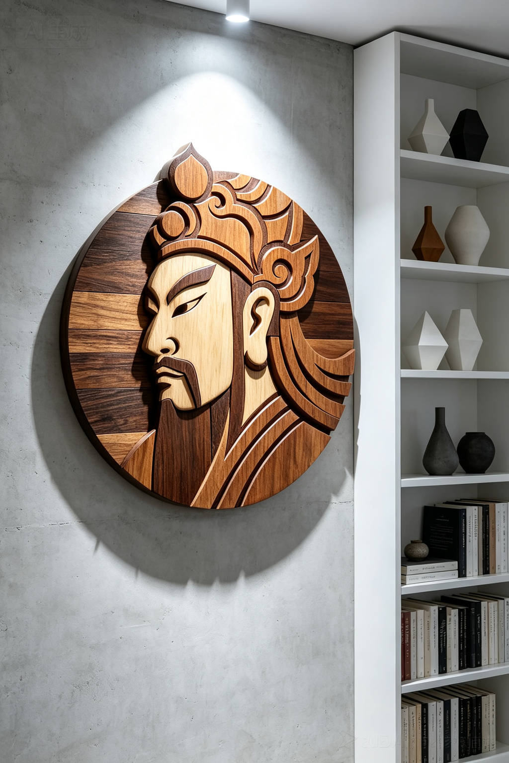 Chinese Door Gods Menshen Intarsia Wood Inlay Pattern, A2 A3 A4 Multi-Size PDF SVG DXF Laser CNC Scroll Saw Cutting Digital Plans, 62-Piece Oriental Guardian Wood Mosaic Template